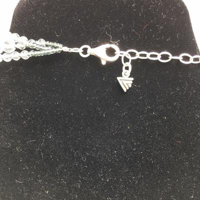Lot 9 - Crystal, Pearl, Glass and Sterling Necklace & Bracelet