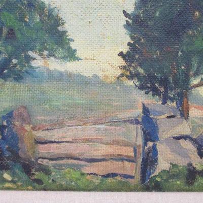 Lot 14 - Stone & Wood Fence Painting