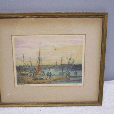 Lot 16 - Artist Signed Boat Picture