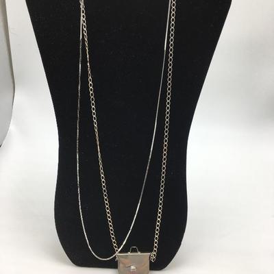 Lot 11 - Sterling Purse and Box Pendants and Necklaces 