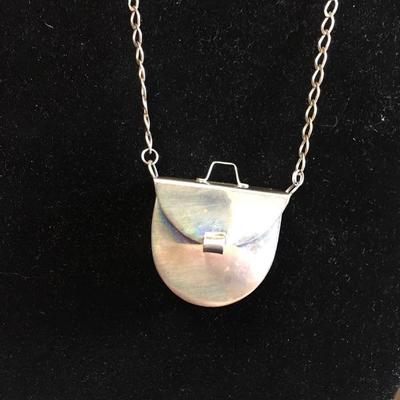 Lot 11 - Sterling Purse and Box Pendants and Necklaces 