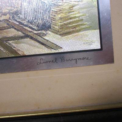 Lot 17 - Lionel Barrymore Gold Foil Etching Print - Seaworthy