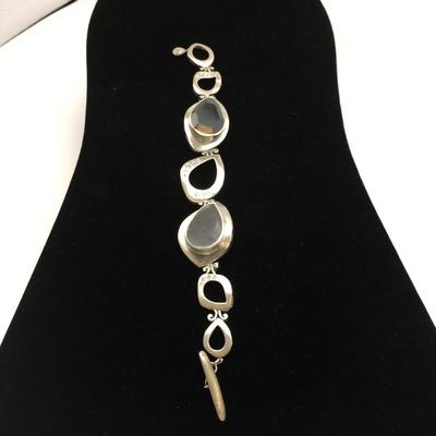 Lot 12 - Glass, Crystal, CZ and Silver Necklace & Bracelet 