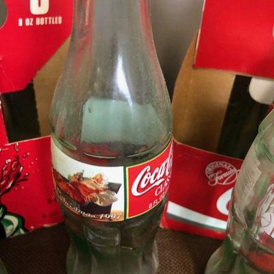 Lot #146 Coke Bottles 6 ounces Olympic with cartons
