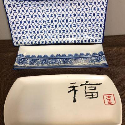 Lot #189 Sushi or hors d'oeuvres Serving Platters 