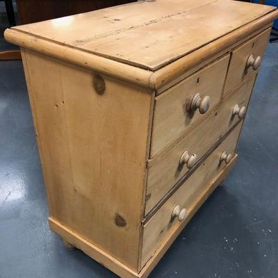 Lot #313 Eastern European Pine Antique Chest of Drawers