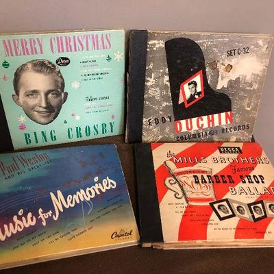 Lot #374  4 Boxed set of 78 Records 