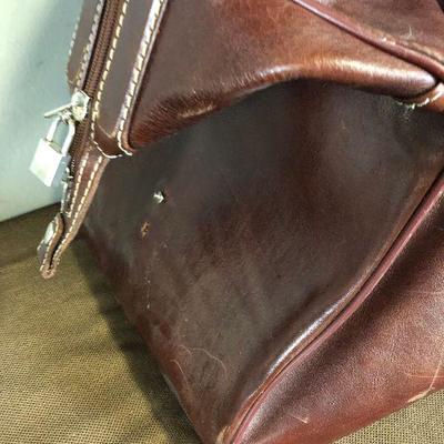 Lot #391 Leather Duffle Bag TERGAN
