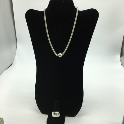 Lot 13 - New Silpada Silver Necklace & Ring