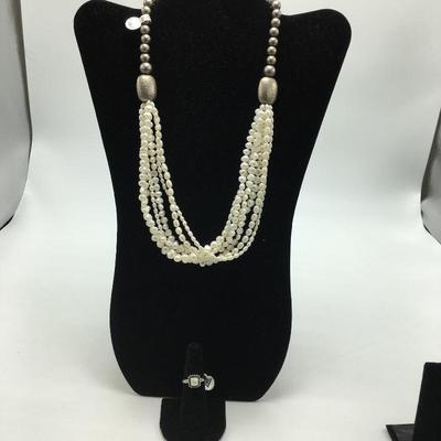 Lot 15 - Silpada Freshwater Pearls Necklace & Ring