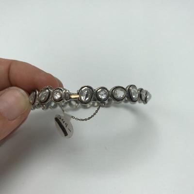Lot 17 - New CZ Sterling Bracelet and Earrings 