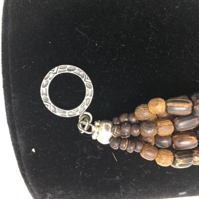 Lot 26 -Palm Wood Necklace & Bracelet 