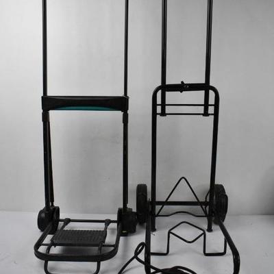2 Foldable Carts & Bungee Cord