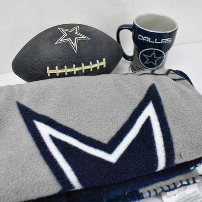 NFL Cowboys: Blanket, Football, Mug