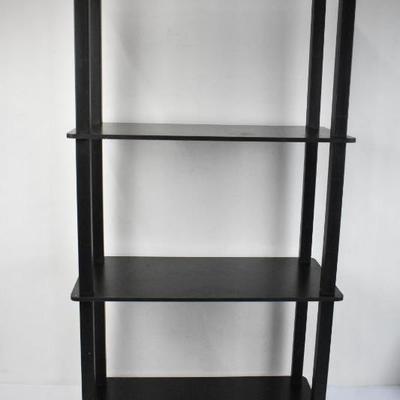 Black Wooden Book Shelf With 4 Shelves