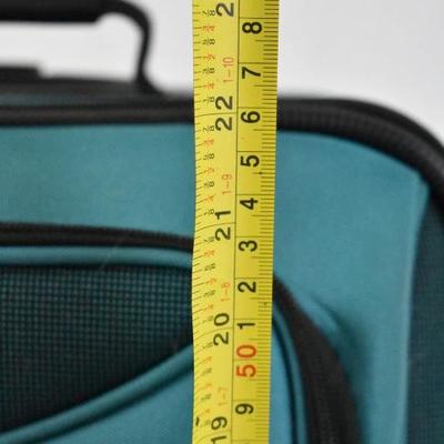 Teal Rolling Carry-On Suitcase