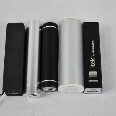 Power Bank Device Chargers, Qty 5. Untested.
