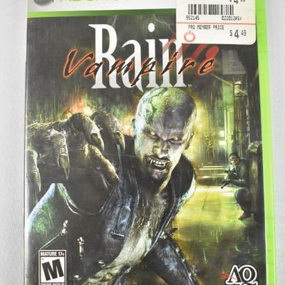 XBOX360 Games Qty 3: Army of Two, Splinter Cell Double Agent, & Vampire Rain