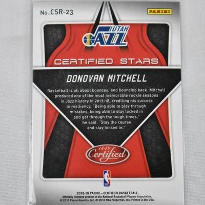 Utah Jazz Donovan Mitchell 2018-2019 Certified Stars Basketball Card by Panini