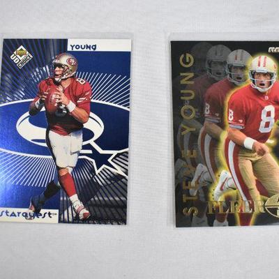 2 Football Cards: Steve Young 49ers 1994, Young/McQuarters 1988