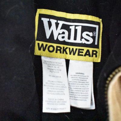 Walls Work Wear Tan Jacket, Women's Medium - Ripped Cuffs
