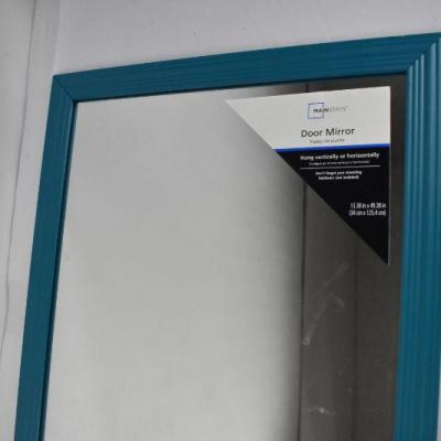 Mainstays Teal Door Mirror 13.3 x 49.3 - Dented Corner