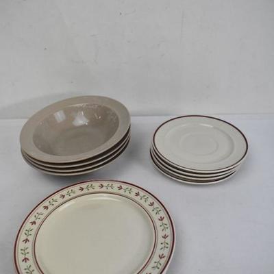 Newcor: 4 Bowls, 4 Small Plates, 3 Medium Plates