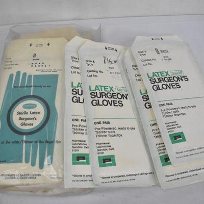 Latex Surgeon's Gloves 13 Packs. Vintage - Halloween?  Craft?