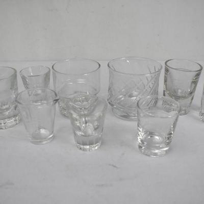 9 Small Glasses/Shot Glasses