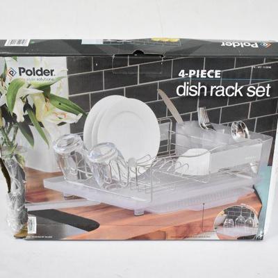 Polder 4 Pc Dish Rack Set - Damaged Box