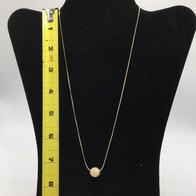 Lot 38 - 14k Gold Necklace & Opal Pendant