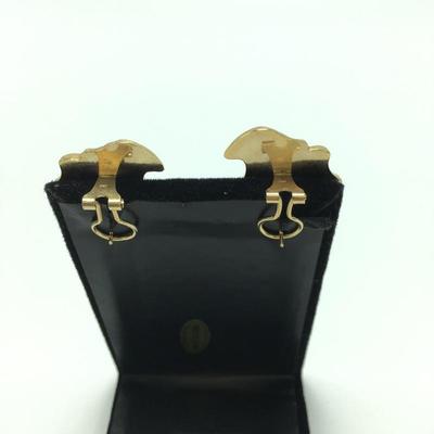 Lot 39 - Four Pair of 14k and 10k Gold Earrings 