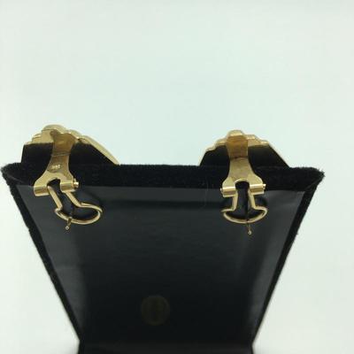 Lot 39 - Four Pair of 14k and 10k Gold Earrings 