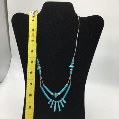 Lot 40 - Necklace, Earrings & Sterling Bracelet
