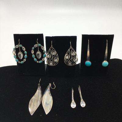Lot 45 - Five Silpada Earrings with Turquoise and Silver