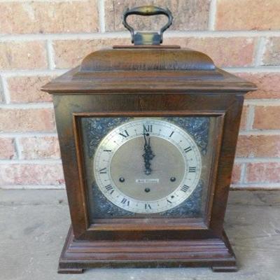 Vintage Seth Thomas Mantel Clock with Walnut Case