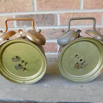 Set of Vintage MOM Wind Up Alarm Clocks