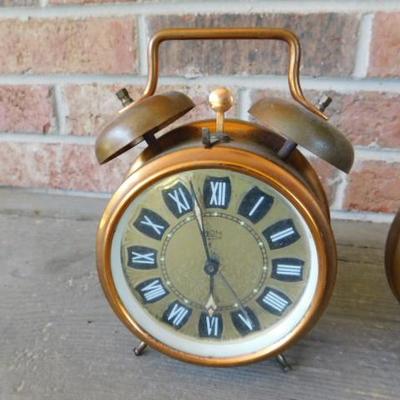 Set of Vintage MOM Wind Up Alarm Clocks