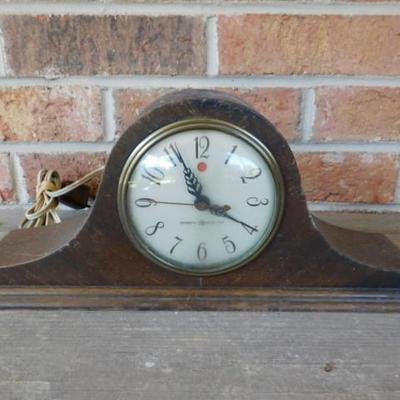 Vintage Mahogany Case General Electric Mantel Electric Clock