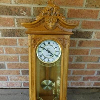 Strausborg Manor Westminister Chime Battery Operated Wall Clock