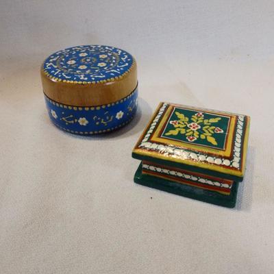 Hand-Painted Wood Boxes