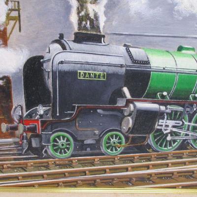 Lot 51 - Artist Bill West - Steam Engine Train Painting