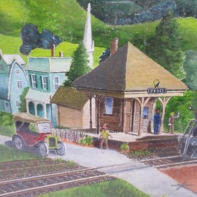 Lot 56 - Train Depot Painting