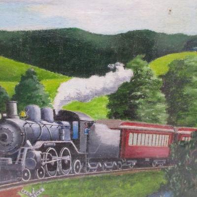 Lot 56 - Train Depot Painting
