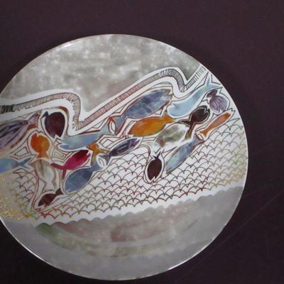 Lot 97 - Decorative Fish Plate - Signed Barbara Schwartz