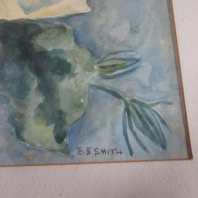 Lot 89 - Artist E. S. Smith - Flower Picture