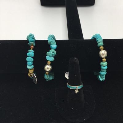 Lot 46 - Silpada Turquoise Bracelets & Ring