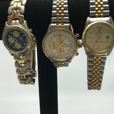 Lot 48 - Three High End Labeled Menâ€™s Watches