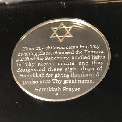 Lot 50 - 1974 Sterling Silver Proof Hanukkah Prayer Coin