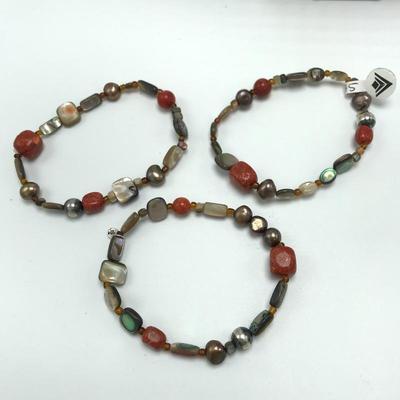 Lot 54 - Trio of Silpada Abalone Jewelry 